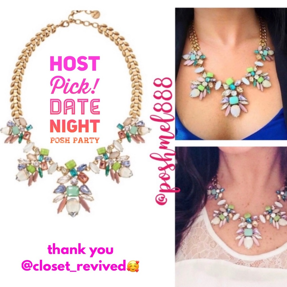 Stella & Dot | Crystal Encrusted Vntg Gold Gorgeous Trellis Statement Ne…
